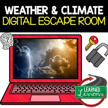 Weather & Climate Digital Escape Room, Weather Activity Science Escape Room - preview 1