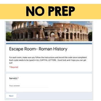 Ancient Rome Digital Escape Room, Breakout Room Test Prep, Digital Google - preview 4