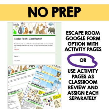 Classification Digital Escape Room Breakout Room Classification Activity - preview 4