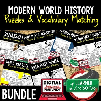 Renaissance Vocabulary Activity Puzzle | Test Prep| Print and Google - preview 3