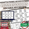 Adaptations Vocabulary Activity BUNDLE, Life Science Curriculum Puzzles - preview 1