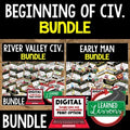 Early Humans & River Valley Civilizations Bundle | World History Activities - preview 1