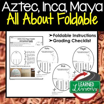 AZTEC, INCA, MAYA Activity, All About Foldable (Interactive Notebook) - preview 1