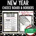 New Year Activities, Choice Board with Borders, NEW YEAR REFLECTIONS - preview 1