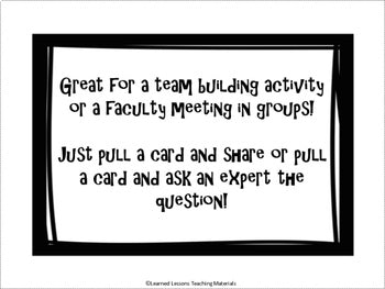 Back to School Teacher PD Task Cards | FREE Professional Development Activity - preview 2