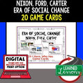 1960s–1970s U.S. History Game Cards | Nixon Ford Carter | Print & Digital - preview 1