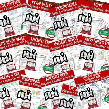World History Mapping Activities Bundle | Geography Maps | Print & Digital - preview 2