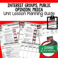 Interest Groups, Public Opinion Lesson Plan Guide Civics Government - preview 1