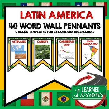 Latin America Word Wall World Geography Word Wall Geography Posters - preview 1