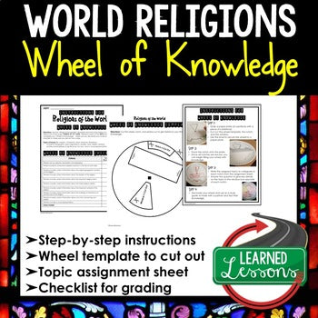 World Religions Activity, Wheel of Knowledge (Interactive Notebook) - preview 1