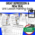 Great Depression, New Deal Lesson Plan Guide, US History BACK TO SCHOOL - preview 1