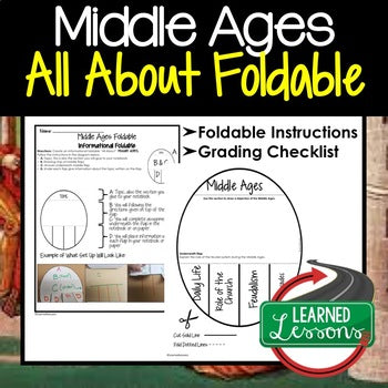 Middle Ages Activity, All About Foldable (Interactive Notebook) - preview 1