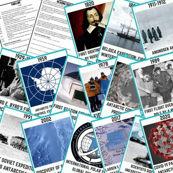 Antarctica Timeline Posters and Activity Pages Print and Google - preview 2