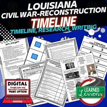 Louisiana Hist. Civil War-Reconstruction Timeline, Digital Learning, Google - preview 1