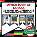 Africa South of Sahara Word Wall World Geography Word Wall Geography Posters - preview 1