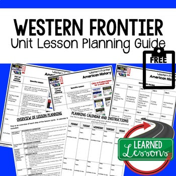 Western Frontier Lesson Plan Guide, American History BACK TO SCHOOL - preview 1