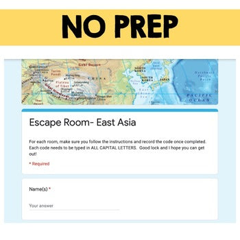 East Asia Geography Escape Room | Digital Breakout | World Geography Activity - preview 4