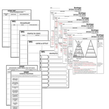 Ecology Guided Notes and PowerPoints NGSS, Life Science Guided Notes - preview 3