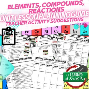 Elements & Chemical Reactions Lesson Plan Guide | Physical Science - preview 1
