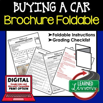 Buying a Car Foldable | Personal Finance Activity | Financial Literacy - preview 1