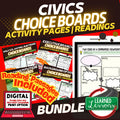 Civics Choice Boards Bundle | Government Activities | Print & Google - preview 1
