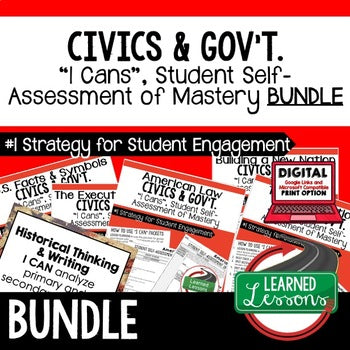 Building a New Nation I Cans & Posters, Self-Assessment of Mastery, CIVICS - preview 3