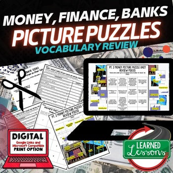 Money Banking & Finance Picture Puzzle | Financial Literacy Activity - preview 1