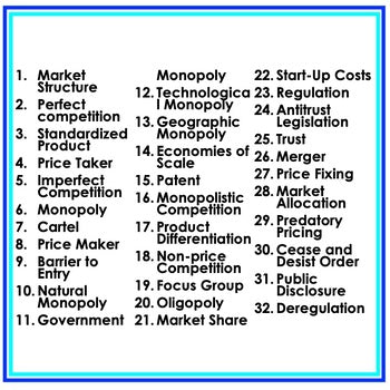 Market Structures GAME CARDS, Economics Activity - preview 3
