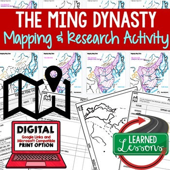 Ming Dynasty Mapping Activity, Mapping The Ming Dynasty PRINT & DIGITAL - preview 1