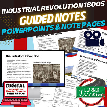 Industrial Revolution Guided Notes and PowerPoints & Video for Flipped Classroom - preview 1
