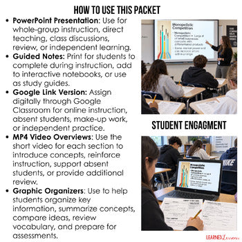 Market Structures Guided Notes & PowerPoint, Economic Notes, Digital Learning - preview 3
