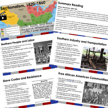 Sectionalism Guided Notes and PowerPoints American History Google - preview 4