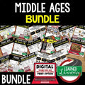 Middle Ages & Feudalism Bundle | Medieval Europe Activities | Print & Google - preview 1