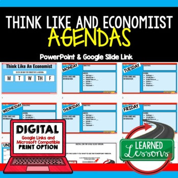 Think Like and Economist Agenda PowerPoint & Google Slides Civics Agenda - preview 1