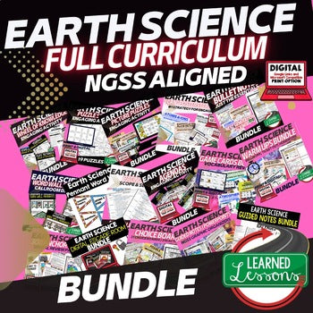 Earth Science Curriculum Bundle | NGSS Earth Science | Print & Google - preview 1