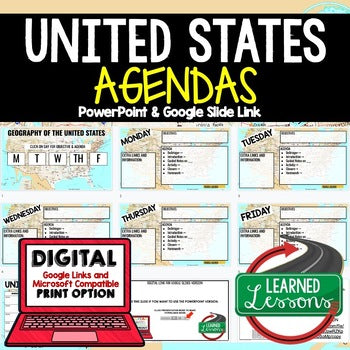 United States Geography Agenda PowerPoint & Google Slides World Geography Agenda - preview 1