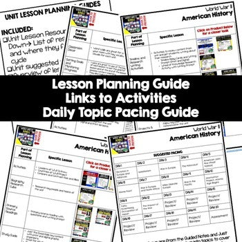 World War II Lesson Plan Guide, American History BACK TO SCHOOL - preview 2