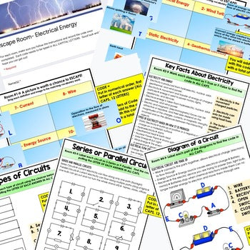 Electricity Digital Escape Room, Electricity Breakout Room, No Prep - preview 2