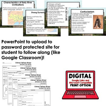 China, Yellow River Valley Civilization Guided Notes and PowerPoints, Google - preview 2