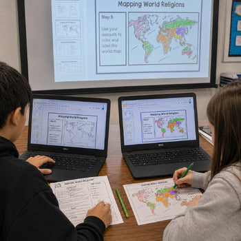 World Religions Mapping Activity | World Geography Map | Print & Digital - preview 4