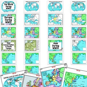 World War II Mapping Activity, PowerPoint Guided Mapping World War 2 Google - preview 3