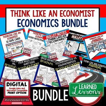 Think Like an Economist Activities Bundle | Economics | Print & Digital - preview 1