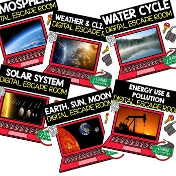 Earth Science Digital Escape Room Bundle, Earth Science Activity - preview 3