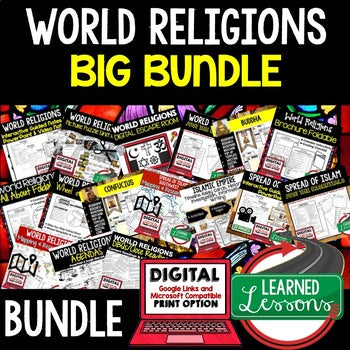 Ancient World History Outline Notes Bundle | Unit Reviews | Print & Google - preview 1