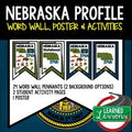 Nebraska History Word Wall, State Profile, Nebraska Activities US History Poster - preview 1