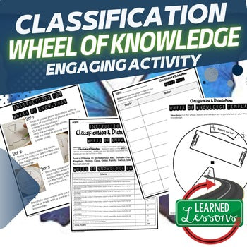 Classification Activity, Wheel of Knowledge Interactive Notebook - preview 1