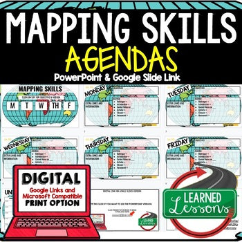 Editable Mapping Skills PowerPoint | Daily Geography Lesson Slides - preview 1