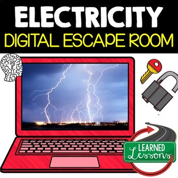 Electricity Digital Escape Room, Electricity Breakout Room, No Prep - preview 1