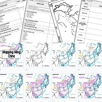 Ming Dynasty Mapping Activity, Mapping The Ming Dynasty PRINT & DIGITAL - preview 2