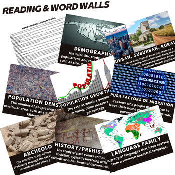 People & Resources Word Wall Activity Pages World Geography Word Wall - preview 2